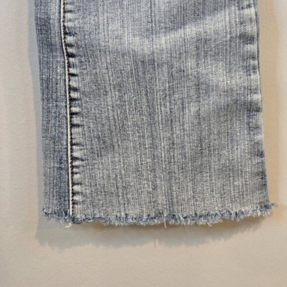 Bongo Jeans Distressed 3 Low Rise Flare Leg Embroidered Pockets Vintage 28x29" - Picture 2 of 9